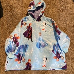Oversized Frozen Themed fleece hoodie